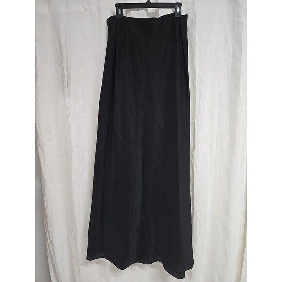 Emanuel Ungaro Dresses & Skirts - Emanuel Ungaro Linen Blend Maxi Skirt Black Women’s Size 12 /46